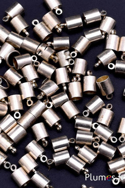Embout - long. 10 mm, Ø 6 mm - argenté